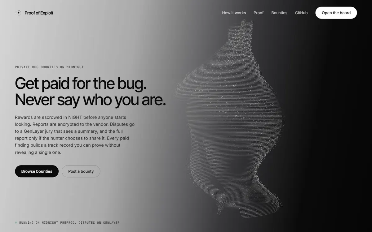 Proof of Exploit live site