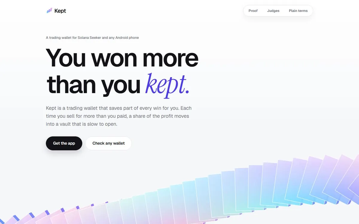 Kept live site